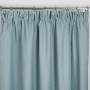 Forsman Pencil Pleat Blackout Curtains Blue / 168 W x 183 D cm