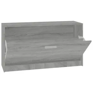 Berkfield Shoe Bench Grey Sonoma 80x24x45 cm Engineered Wood