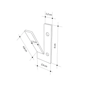 Decortie Modern Nora Unique Metal Triple Hooks for Hanging, Set of 3 Matte Black Hooks Kitchen, Waterproof, Stainless Steel Hooks