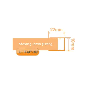 Alukap AKX936 16mm Capping strip (W)16mm