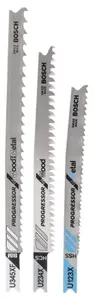 Bosch Professional Jigsaw Blade Set - 3 Pieces (U 123 XF, U 234 X, U 345 XF)