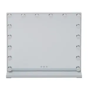 Hollywood Vanity Mirror Lighted Mirror Touch Control Makeup Mirror with 16 Dimmable Bulbs 62cm W x 52cm H