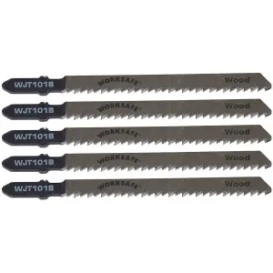 Jigsaw Blade for Wood and Plastic 75mm 10tpi Pack of 5 by Ufixt