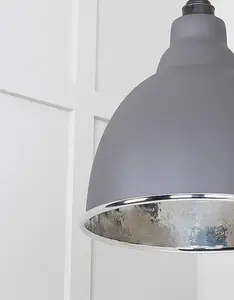 Hammered Nickel Brindley Pendant in Bluff