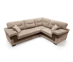 Samson Corner Sofa in Brown Right Facing