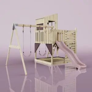 PolarPlay Kids Climbing Tower & Playhouse with Swing and Slide - Swing Kari Rose