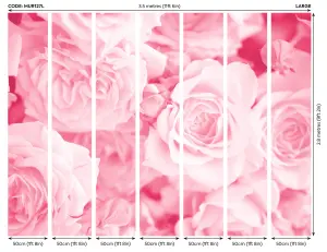 Origin Murals Pink Roses Matt Smooth Paste the Wall Mural 350cm wide x 280cm high