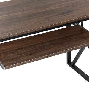 Home Office Desk Dark Wood DARBY