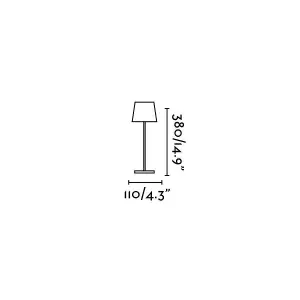 Luminosa Toc LED Outdoor Portable Lamp White IP54