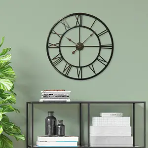 Walplus Roman No. 56 Home Office Oversized Wall Clock Metal