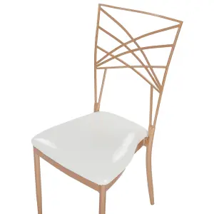 Set of 2 Dining Chairs GIRARD Metal Rose Gold