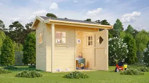 Pingo-Log Cabin, Wooden Garden Room, Timber Summerhouse, Home Office - L230 x W189.4 x H188.1 cm