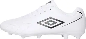 Umbro Mens Attacante FG Firm Ground Football Boots White/Black - Size 10