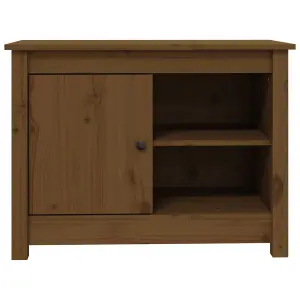 Berkfield TV Cabinet Honey Brown 70x36.5x52 cm Solid Wood Pine