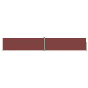 Berkfield Retractable Side Awning Brown 200x1200 cm