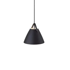 Nordlux DFTP Strap 27 Indoor Living Dining Metal Pendant Ceiling Light in Black (Diam) 27cm