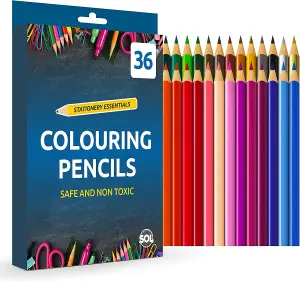 36 Colouring Pencils for Adults and Children - Coloured Pencils for Children, Pencil Crayons in 20 Assorted Colours