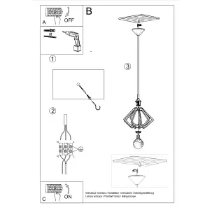 Pompelmo Wood Natural 1 Light Classic Pendant Ceiling Light