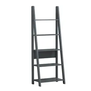 Arelious Ladder Bookcase Dark Grey