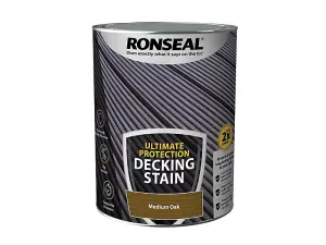 Ronseal - Ultimate Protection Decking Stain 5L - Medium Oak