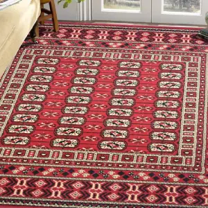 Red Traditional Bokhara Rug - Texas