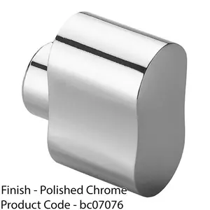 Polished Chrome Peanut Shaped Cylinder Thumbturn Adapter - Twist Turn