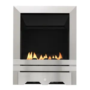 Focal Point Lulworth Stainless steel effect Manual control 2.3kW Gas Fire