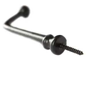 Hammer & Tongs - Flat Top Screw Hook - W20mm x H60mm - Black