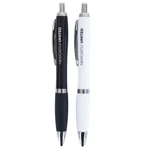 Newcastle United FC Click Pen (Pack of 2) Black/White (One Size)