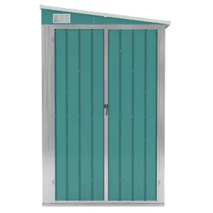 Berkfield Wall-mounted Garden Shed Green 118x288x178 cm Galvanised Steel