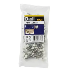 Diall UPVC nail (L)50mm (Dia)2.65mm, Pack