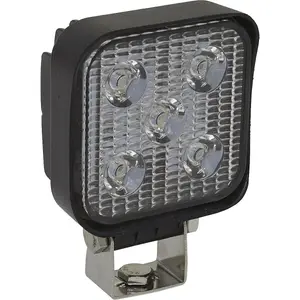 Waterproof Work Light & Mounting Bracket -15W SMD LED - 83mm Square Flash Torch