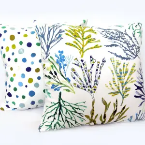 Just So Home Garden/Kitchen Scatter Cushion 51cm Zipped (Ocean, Seaweed)