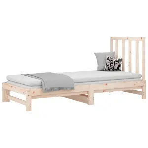 Berkfield Pull-out Day Bed 2x(90x200) cm Solid Wood Pine