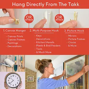 Takker Picture Hanging Kit, holds up to 8kg/ 16.6lbs