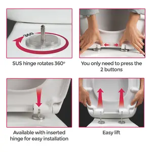 Nes Home Ingersly Back To Wall Modern Toilet Pan & Soft Close Seat + Concealed Cistern