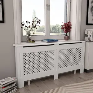 Radiator Covers 2 pcs White 172x19x81.5 cm MDF