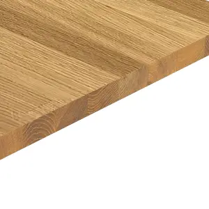 40mm Oak Classic Oiled Solid oak Chamfered Kitchen Island Worktop, (L)2000mm