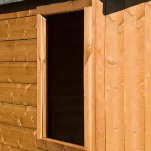 Shire Durham 8x6 ft Apex Wooden Shed with floor & 1 window (Base included)