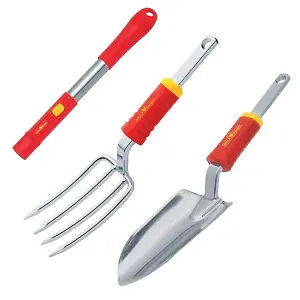 Wolf Garten Small Handle ZM04 & LUGM Hand Fork & LUSM Trowel Multi Change Tools