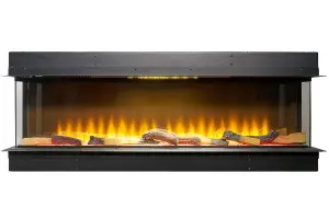 Adam Sahara Panoramic Media Wall Electric Fire, 51 Inch