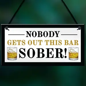 Novelty Home Bar Sign Funny Garden Pub Plaque Gift Man Cave Sign