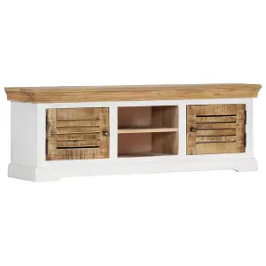 Berkfield TV Cabinet 118x30x40 cm Solid Mango Wood