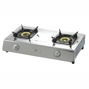 NJ NGB-200 Portable Gas Stove 2 Burner LPG Outdoor Cooktop Stainless Steel 7.2kW