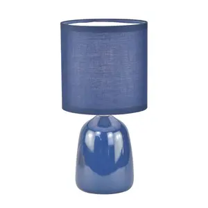 Mellisha 25.5Cm Table Lamp Set (Set of 2) Navy Blue Glaze / Blue