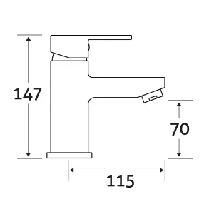 Melody Polished Chrome Deck-mounted Basin Mono Mixer Tap