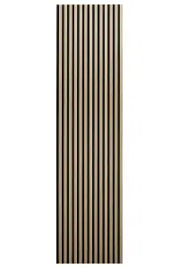 Acoustic Decorative Timber Slat Wall Panel - Oak Natural - 2400mm x 600mm