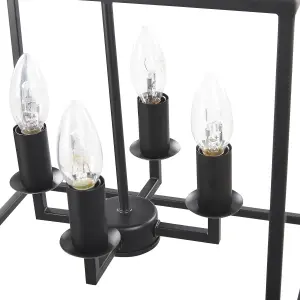 Metal 4 Light Pendant Lamp Black WANCHET