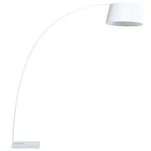 Beliani Scandinavian Arc Floor Lamp White BENUE