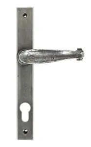 From The Anvil Pewter Cottage Slimline Lever Espag. Lock Set